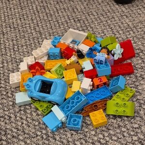 Lego Duplo Blocks Set with Blue Car -- Set 10913 -- 65 Pieces -- No Box